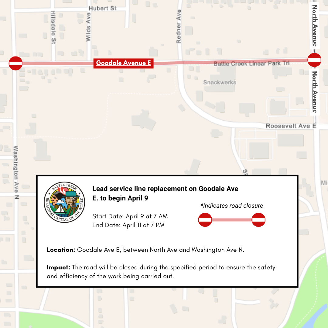 Goodale Ave. E road closure