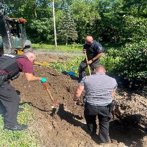 BCPD and DPW dig for stolen items