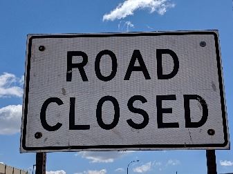 road closed sign