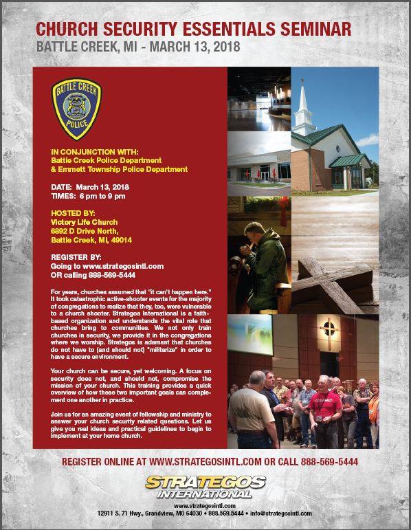 Security seminar for churches flyer