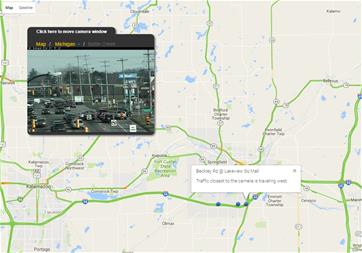 Traffic camera map and view